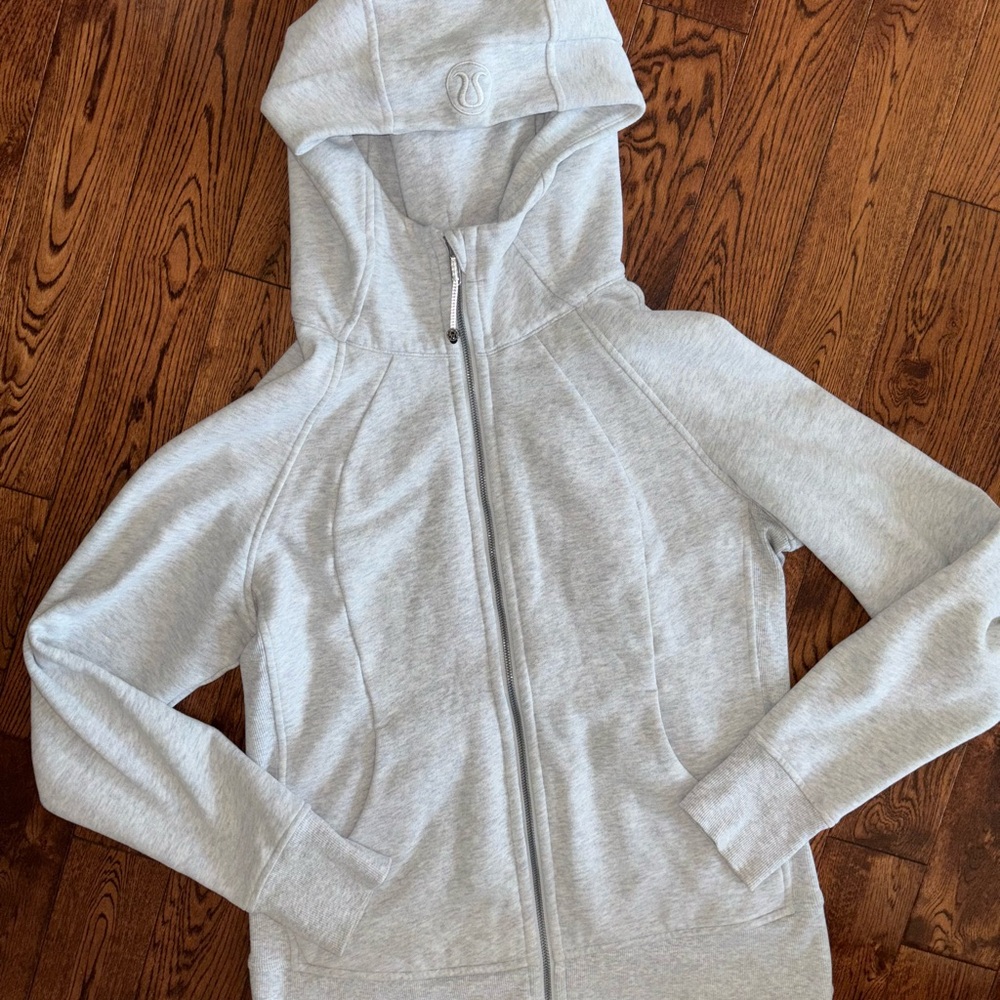 Lululemon Light Gray Scuba Full-Zip Hoodie - LIKE NEW